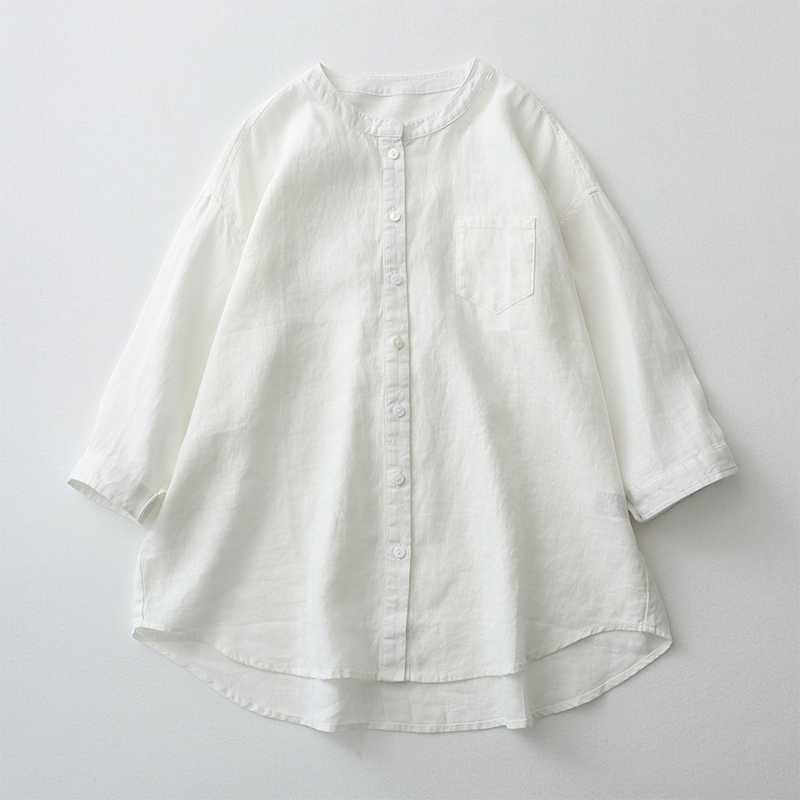 Linen Shirt Stand-up Collar Seven-quarter-sleeved White Shirt, Loose Large-size Sunscreen Shirt, Japanese Hemp Women s Clothing. 2XL білий
Linen Shirt Stand-up Collar Seven-quarter-sleeved White Shirt, Loose Large-size Sunscreen Shirt, Japanese Hemp Women s Clothing. 2XL білий