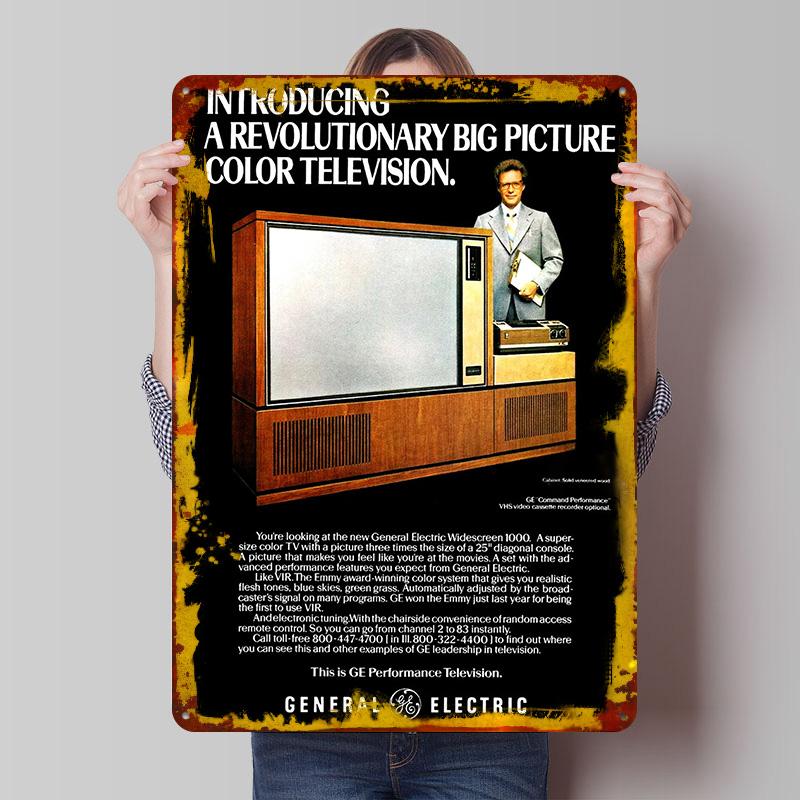 General Electric Widescreen 1000 GE Tin Plaque Poster Customized Wall Art Retro Vintage Metal Signs for Man Cave Room Decor Men 7.9x11.8In(20x30cm)
General Electric Widescreen 1000 GE Tin Plaque Poster Customized Wall Art Retro Vintage Metal Signs for Man Cave Room Decor Men 7.9x11.8In(20x30cm)