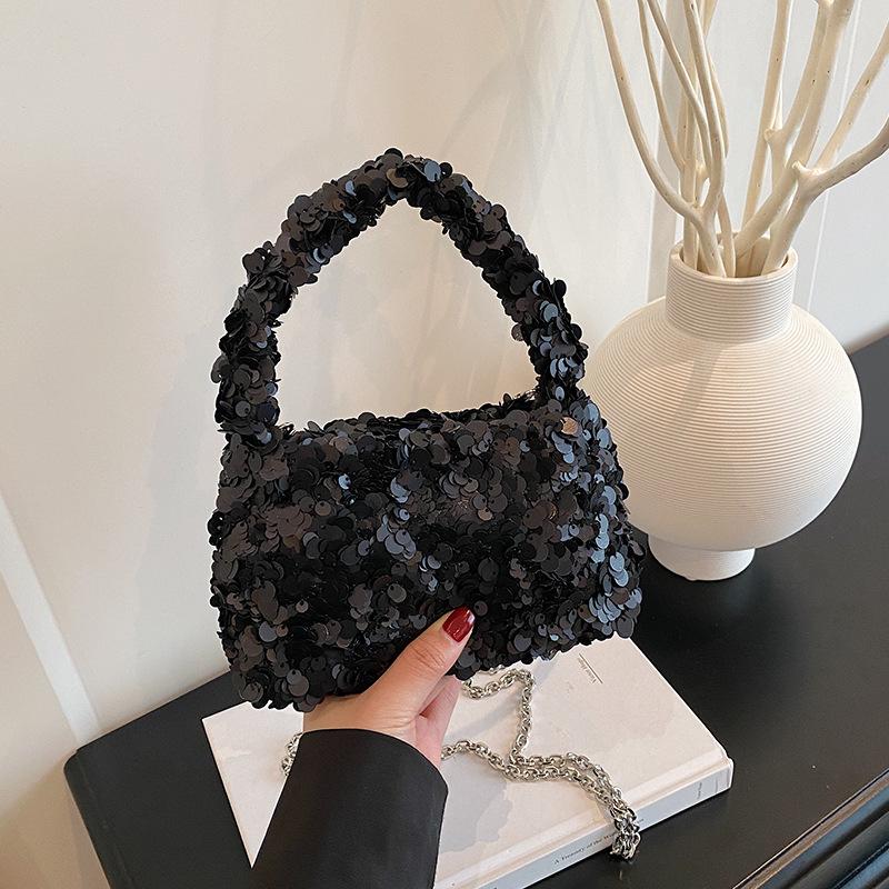 Yogodlns Summer Solid Color Sequin Shine Shoulder Bag Casual Chain Underarm Bag Simple Large Capacity Female Shopping Fashion Crossbody Bag 19x4x11cm чёрный
Yogodlns Summer Solid Color Sequin Shine Shoulder Bag Casual Chain Underarm Bag Simple Large Capacity Female Shopping Fashion Crossbody Bag 19x4x11cm чёрный