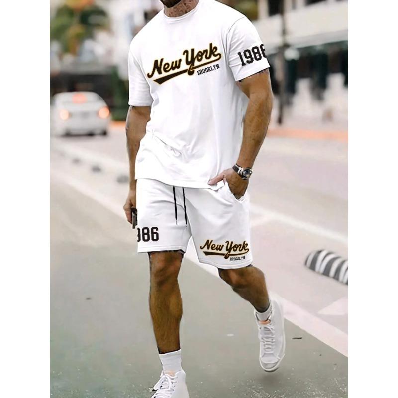 Fashion Men s Tracksuit 2 Piece Set Men s Sports T-shirt Shorts Set Short Sleeve T-shirts Elastic Waist Pocket Shorts Clothing S
Fashion Men s Tracksuit 2 Piece Set Men s Sports T-shirt Shorts Set Short Sleeve T-shirts Elastic Waist Pocket Shorts Clothing S