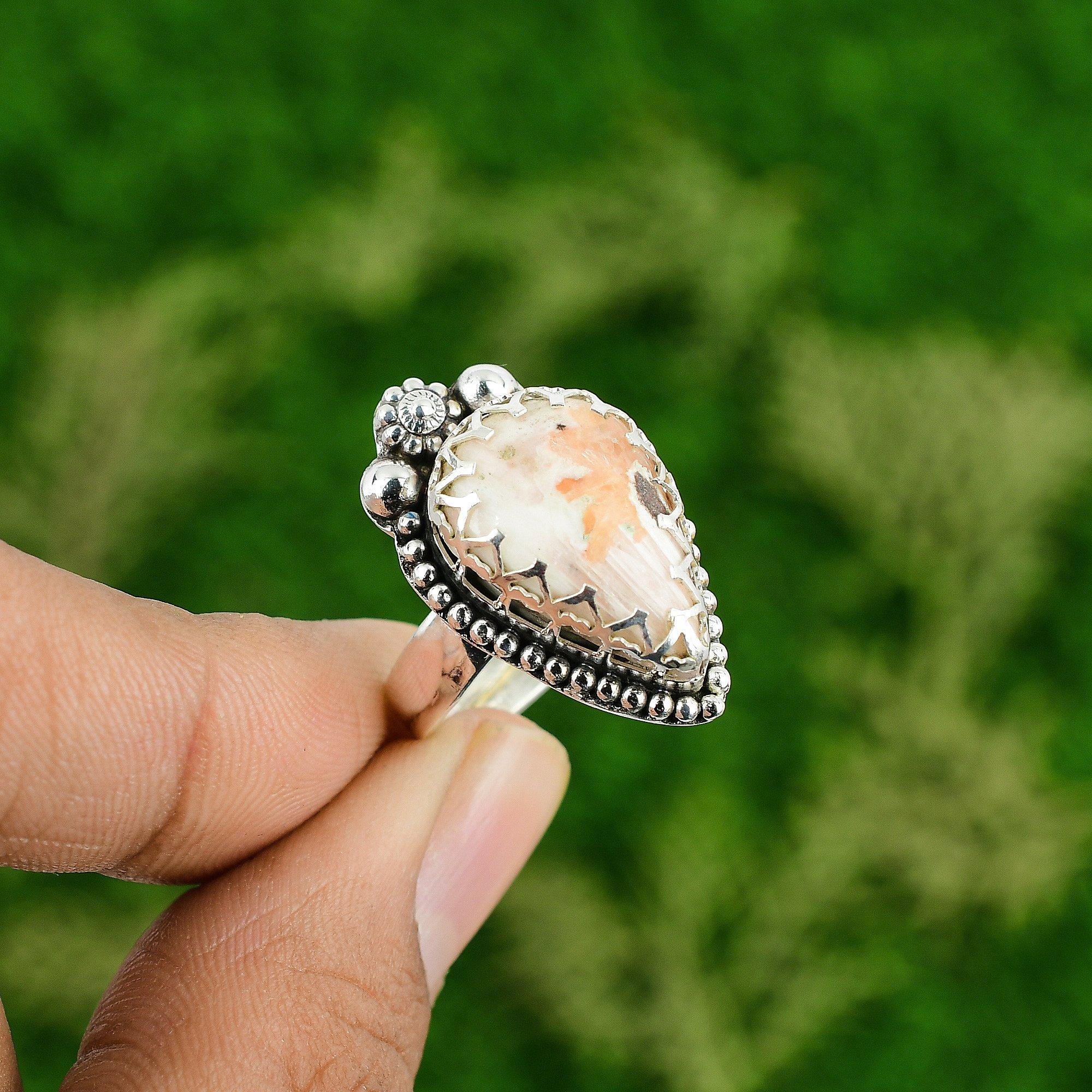 Gift For Women Statement Adjustable Ring 925 Silver Natural Scolecite Gemstone Adjustable
Gift For Women Statement Adjustable Ring 925 Silver Natural Scolecite Gemstone Adjustable