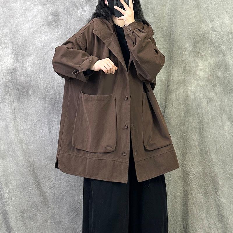 Retro High-End Loose Hooded Windbreaker Jacket (Autumn 2025) - Plus Size Temperament Slimming Fashion L кавовий
Retro High-End Loose Hooded Windbreaker Jacket (Autumn 2025) - Plus Size Temperament Slimming Fashion L кавовий