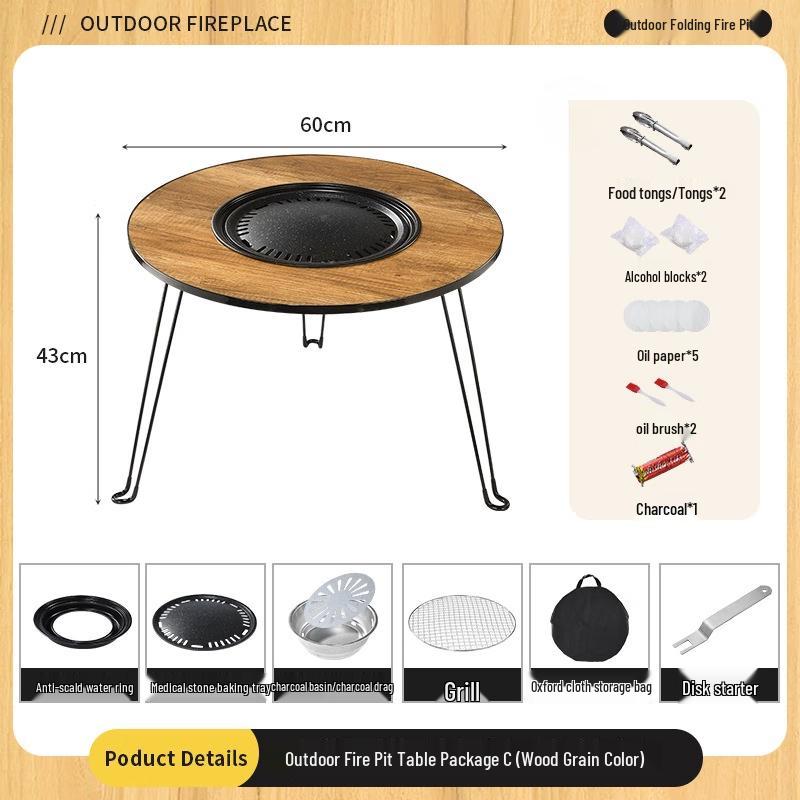 Outdoor Smokeless Charcoal BBQ Grill Set
Outdoor Smokeless Charcoal BBQ Grill Set