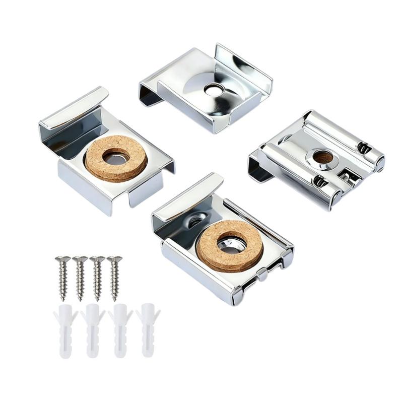 Pack Of 4 Mirror Clip With Soft Cork Pad & Screw For Secure Glass Mounting In Bathroom Or Bedroom Glass Holder Clamp
Pack Of 4 Mirror Clip With Soft Cork Pad & Screw For Secure Glass Mounting In Bathroom Or Bedroom Glass Holder Clamp