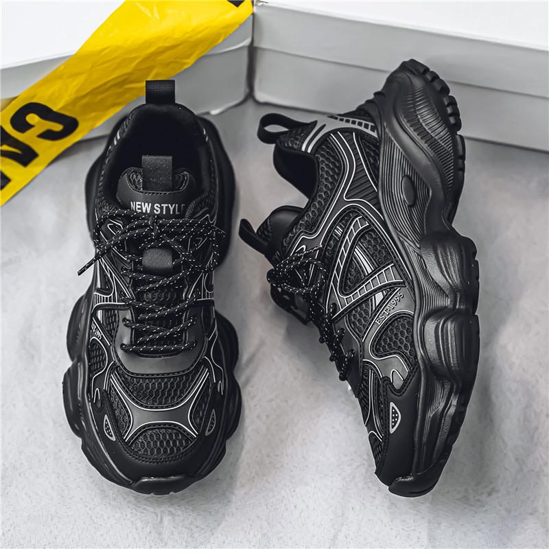 Новые модные мужские кроссовки Four Seasons с толстой подошвой для студентов и мальчиков, трендовые кроссовки с мягкой подошвой, дышащие, повседневные кроссовки для бега 42 чёрный
Новые модные мужские кроссовки Four Seasons с толстой подошвой для студентов и мальчиков, трендовые кроссовки с мягкой подошвой, дышащие, повседневные кроссовки для бега 42 чёрный