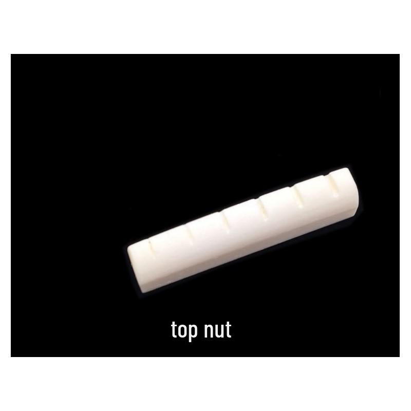 Guitar Nut and Bridge Set: Black & White Bone Material
Guitar Nut and Bridge Set: Black & White Bone Material