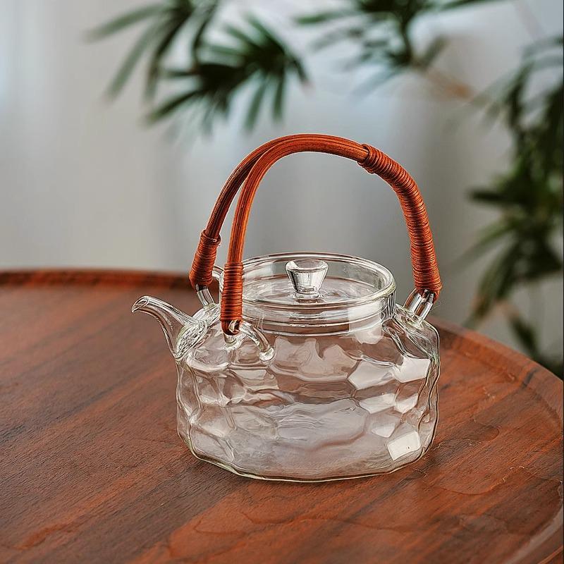Glass Tea Kettle with Rattan Handle and Water Separator, for Stove or Table Use - Ideal for Home Brewing Red or Green Tea
Glass Tea Kettle with Rattan Handle and Water Separator, for Stove or Table Use - Ideal for Home Brewing Red or Green Tea