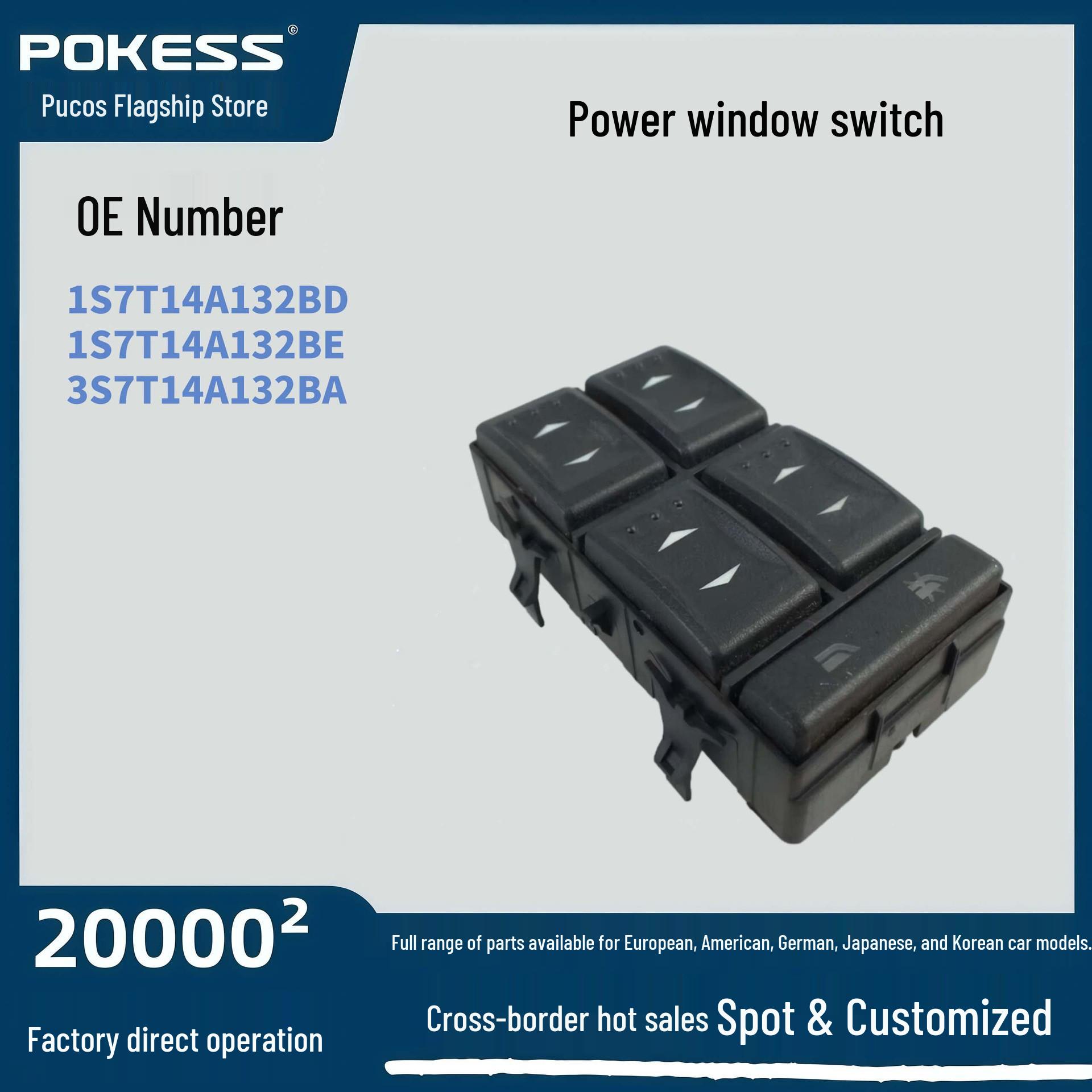 Electric Window Switch Front Left: Compatible with 2000-2007 Ford Mondeo 1S7T14A132BD/BE, 3S7T14A132BA
Electric Window Switch Front Left: Compatible with 2000-2007 Ford Mondeo 1S7T14A132BD/BE, 3S7T14A132BA