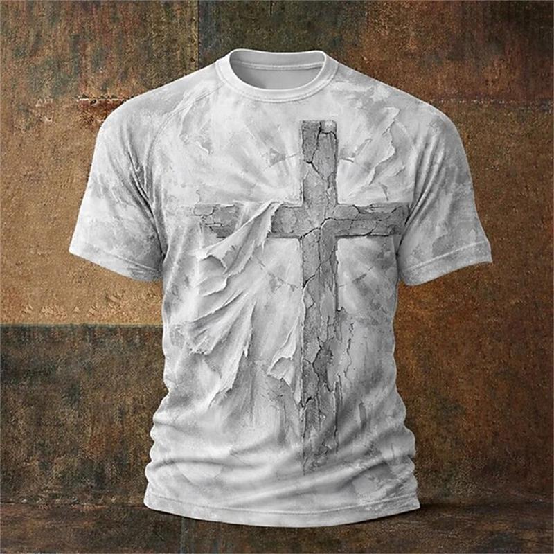 Vintage Men s T-Shirt Jesus Christ Cross Print T-Shirt Men s Summer Streetwear Men s Loose-Fit Casual Round-Neck T-Shirt 6XL
Vintage Men s T-Shirt Jesus Christ Cross Print T-Shirt Men s Summer Streetwear Men s Loose-Fit Casual Round-Neck T-Shirt 6XL