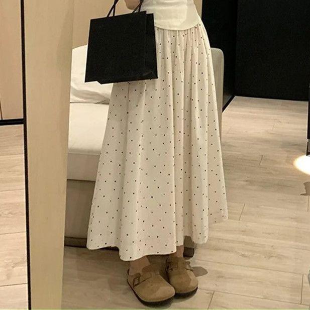 Soft Beige Polka Dot Midi Skirt for Women - Summer High-Waist A-Line Long Skirt with Simple Elastic Waist XL
Soft Beige Polka Dot Midi Skirt for Women - Summer High-Waist A-Line Long Skirt with Simple Elastic Waist XL