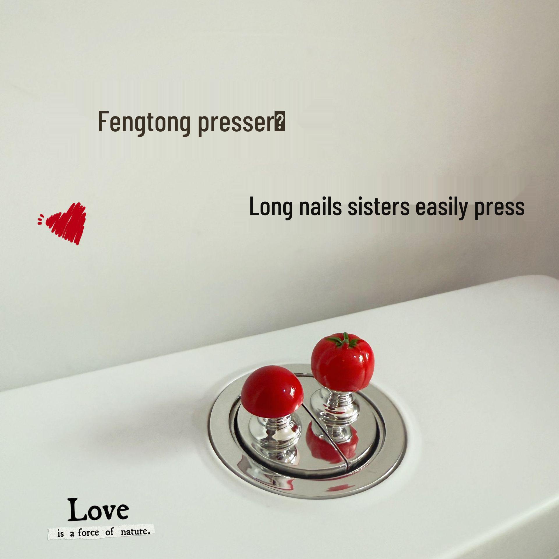 Newcomer Special: Cute Tomato Toilet Button for Manicure and Bathroom Flush
Newcomer Special: Cute Tomato Toilet Button for Manicure and Bathroom Flush