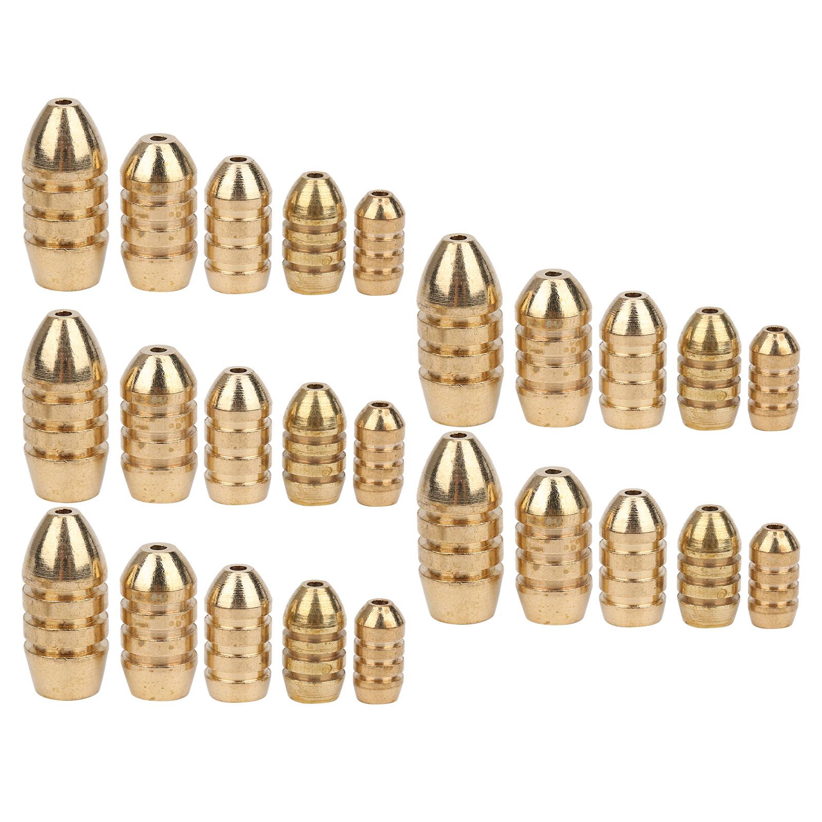 25Pcs Fishing Sinker Bullet Copper Lure Bait Falling Weights Set for Angling Accessories
25Pcs Fishing Sinker Bullet Copper Lure Bait Falling Weights Set for Angling Accessories
