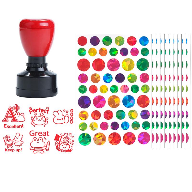 Teacher Reward Set 10 Sheets/pack Laser Stickers Self-Adhesive 1PC Random Reward Stamp Cute Comments Encourage Praises Seals ZYF
Teacher Reward Set 10 Sheets/pack Laser Stickers Self-Adhesive 1PC Random Reward Stamp Cute Comments Encourage Praises Seals ZYF