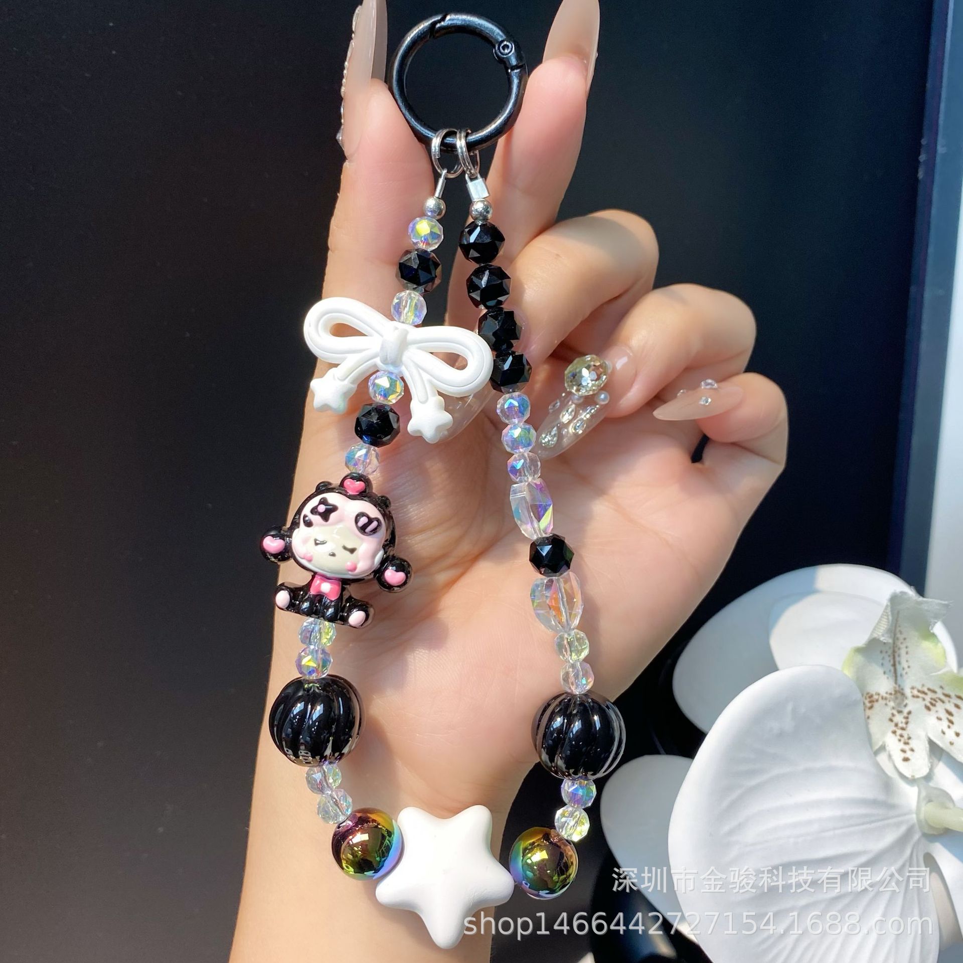 Cute Beaded Hot-Selling Cartoon Doll Phone Chain Crystal Bag Pendant Anti-Lost Phone Strap Handheld Keychain чорний
Cute Beaded Hot-Selling Cartoon Doll Phone Chain Crystal Bag Pendant Anti-Lost Phone Strap Handheld Keychain чорний