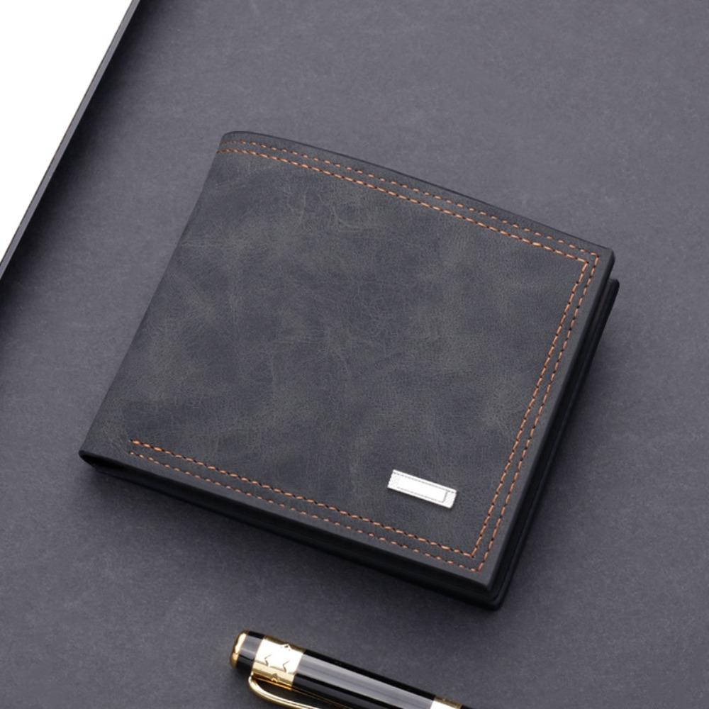 Minimalist PU Leather Men s Short Wallet Black Coffee Two-fold Retro Coin Purse Large Capacity ID Card Holder Men Women
Minimalist PU Leather Men s Short Wallet Black Coffee Two-fold Retro Coin Purse Large Capacity ID Card Holder Men Women