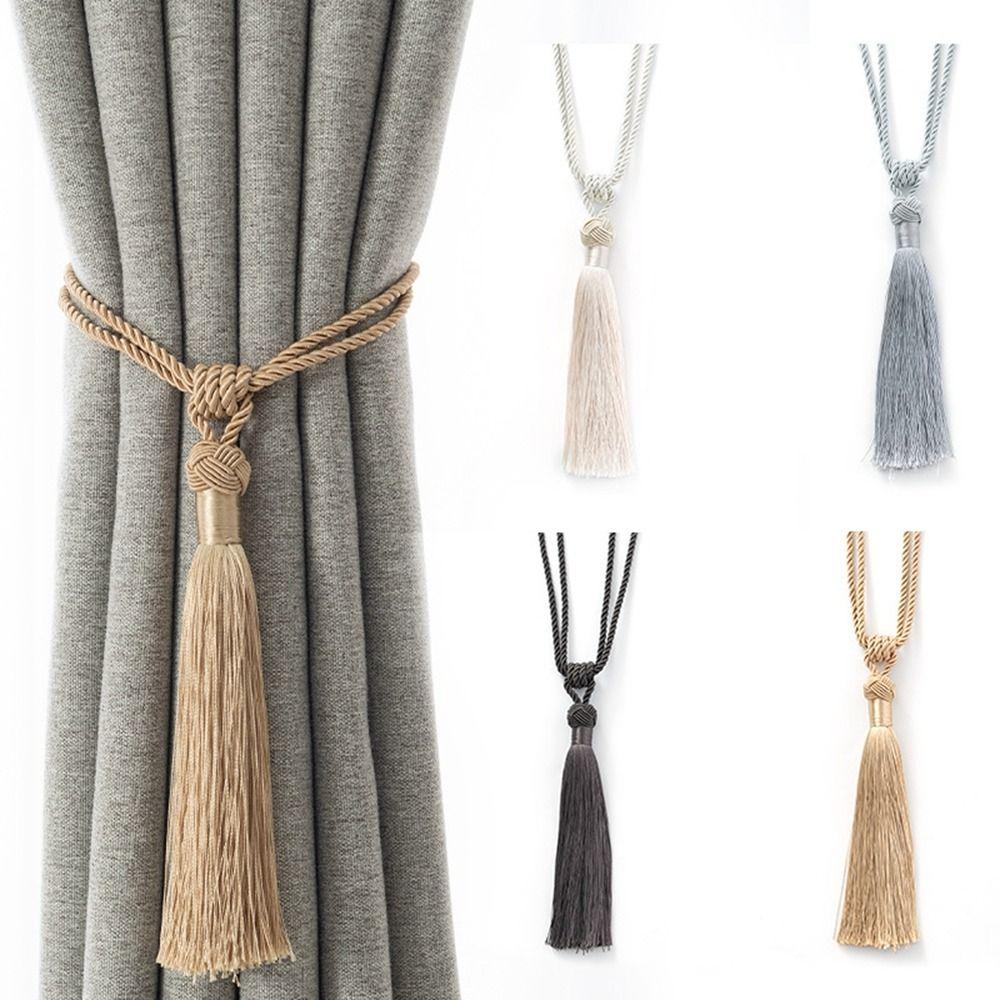Simple Curtain Hanging Ball Strap Satin Rope Tassel Curtain Tiebacks Practical Home Decor
Simple Curtain Hanging Ball Strap Satin Rope Tassel Curtain Tiebacks Practical Home Decor