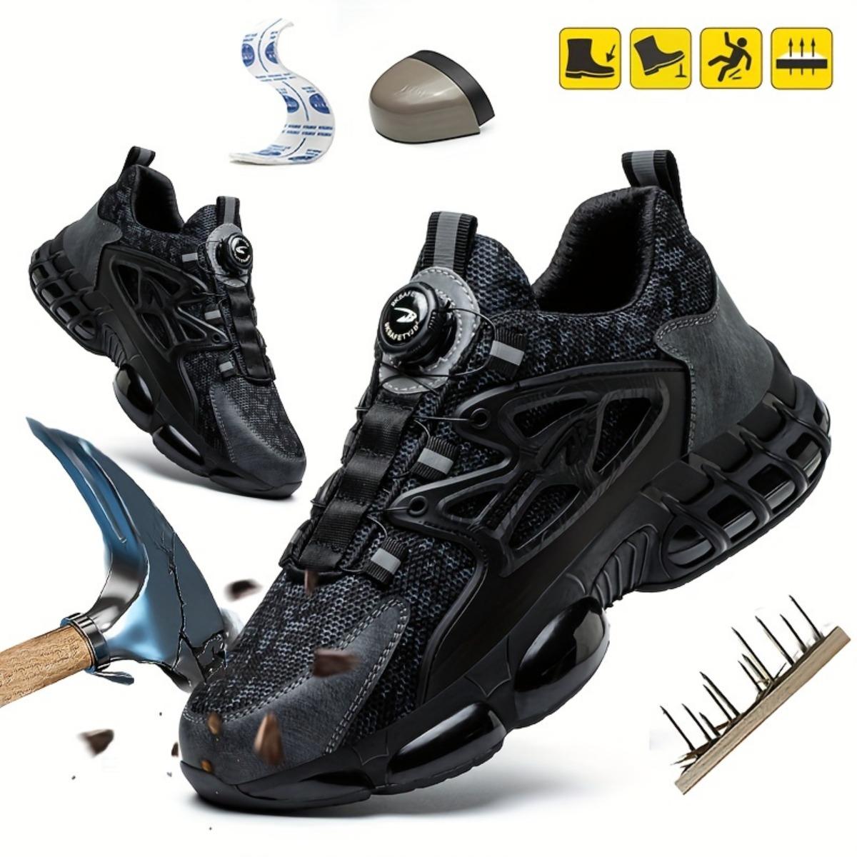 Men s Steel Toe & Puncture Proof Breathable Work Boots, Comfy Non Slip Lace Up Durable Safety Shoes For Men s Outdoor Activities 48 чорний
Men s Steel Toe & Puncture Proof Breathable Work Boots, Comfy Non Slip Lace Up Durable Safety Shoes For Men s Outdoor Activities 48 чорний