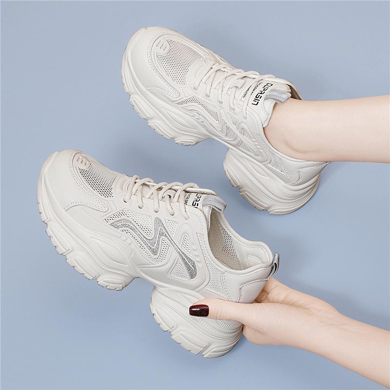 Thick-soled dad shoes for women and small people increase in height, new spring mesh sneakers, breathable single mesh shoes, new models 35
Thick-soled dad shoes for women and small people increase in height, new spring mesh sneakers, breathable single mesh shoes, new models 35