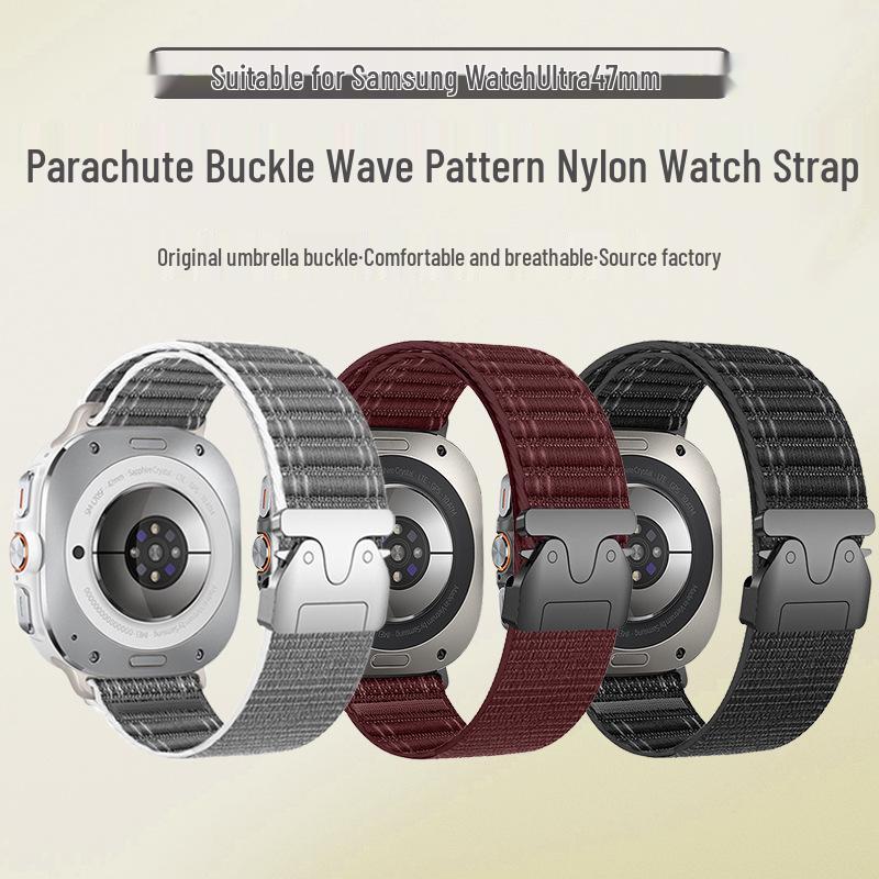 Нейлоновый ремешок Samsung Watch7 Ultra с волнистым узором и застежкой-паракордом 47mm Black Connector
Нейлоновый ремешок Samsung Watch7 Ultra с волнистым узором и застежкой-паракордом 47mm Black Connector