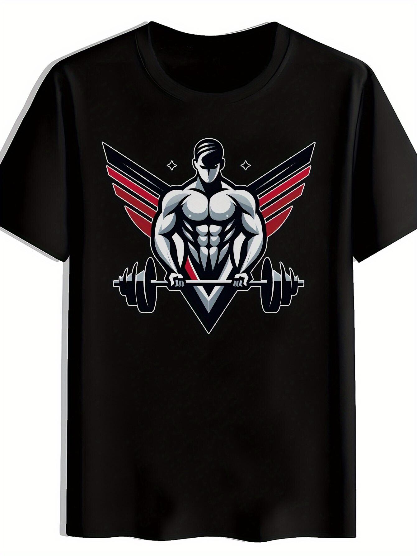 Inspirational Graphic T-shirt - Muscle Silhouette with Dumbbells & Wings Design L
Inspirational Graphic T-shirt - Muscle Silhouette with Dumbbells & Wings Design L