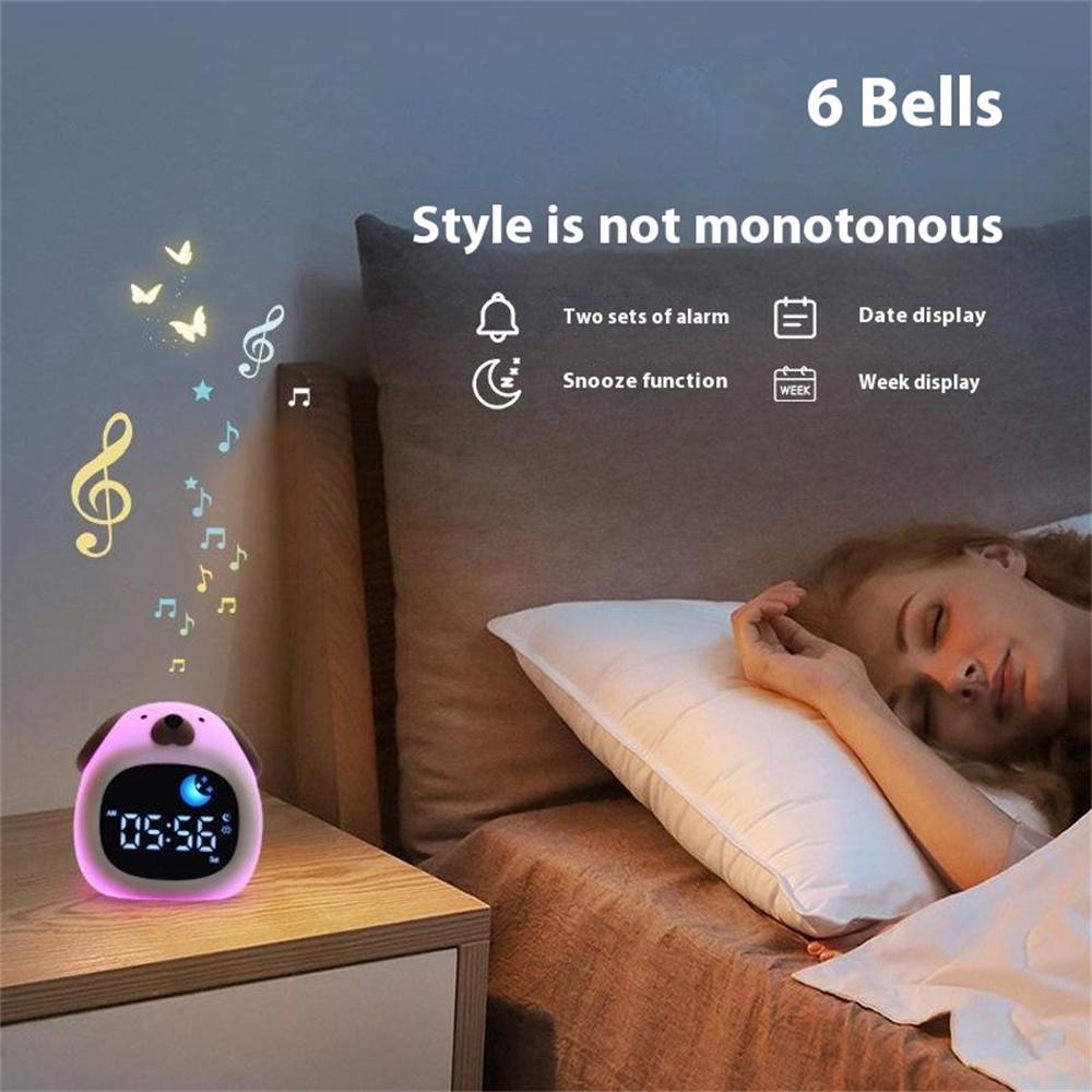 JL-824 Cartoon Dog Shape White Noise Alarm Clock Sleep Bedside Lamp Tap Control Night Light A
JL-824 Cartoon Dog Shape White Noise Alarm Clock Sleep Bedside Lamp Tap Control Night Light A