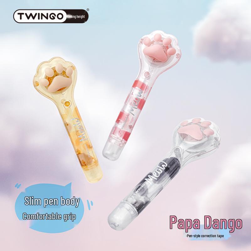 TWINGO Cute Cat Paw Dango Correction Tape - Durable, Smooth, Lollipop Design. Random
TWINGO Cute Cat Paw Dango Correction Tape - Durable, Smooth, Lollipop Design. Random