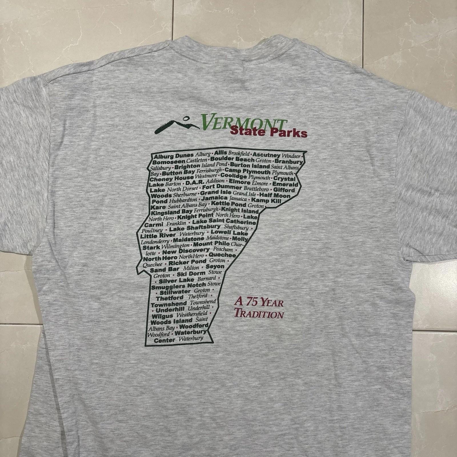 Vintage Vermont State Parks T Shirt Ski Snowboard Y2K 90s Grunge Punk Men’s XL L
Vintage Vermont State Parks T Shirt Ski Snowboard Y2K 90s Grunge Punk Men’s XL L