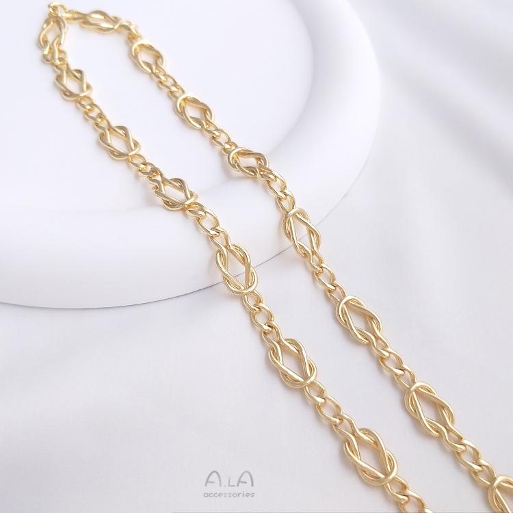 Цепочка из золота 14 карат с подвесками в виде банта, клевера и звезды для изготовления украшений своими руками - браслет и ожерелье
Цепочка из золота 14 карат с подвесками в виде банта, клевера и звезды для изготовления украшений своими руками - браслет и ожерелье