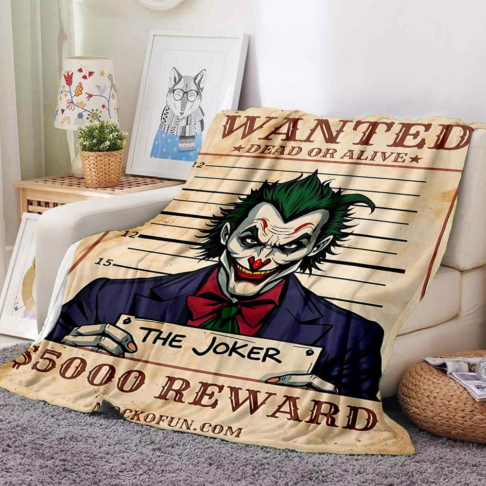 1pc Joker Flannel Throw Blanket - HD Printed Lightweight Soft Warm All-Season Blanket for Sofa, Bed, Travel051 130cmx150cm
1pc Joker Flannel Throw Blanket - HD Printed Lightweight Soft Warm All-Season Blanket for Sofa, Bed, Travel051 130cmx150cm
