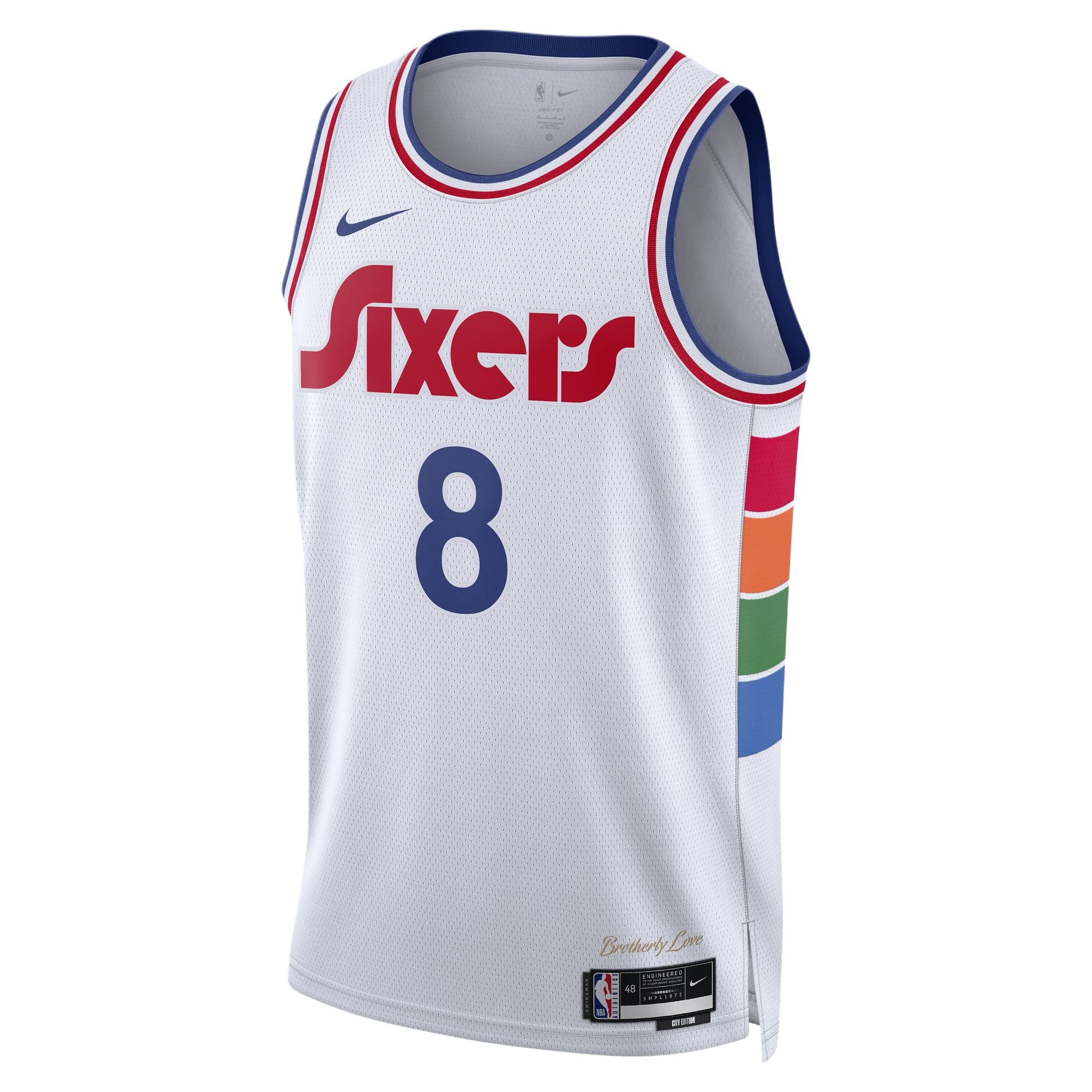 Nike X Коллаборация НБА Филадельфия Севенти Сиксерс Dri-Fit SS25 Свингмен Модная Удобная Мягкая Приятная к коже Дышащая Баскетбольная Майка FQ4355-103 L
Nike X Коллаборация НБА Филадельфия Севенти Сиксерс Dri-Fit SS25 Свингмен Модная Удобная Мягкая Приятная к коже Дышащая Баскетбольная Майка FQ4355-103 L