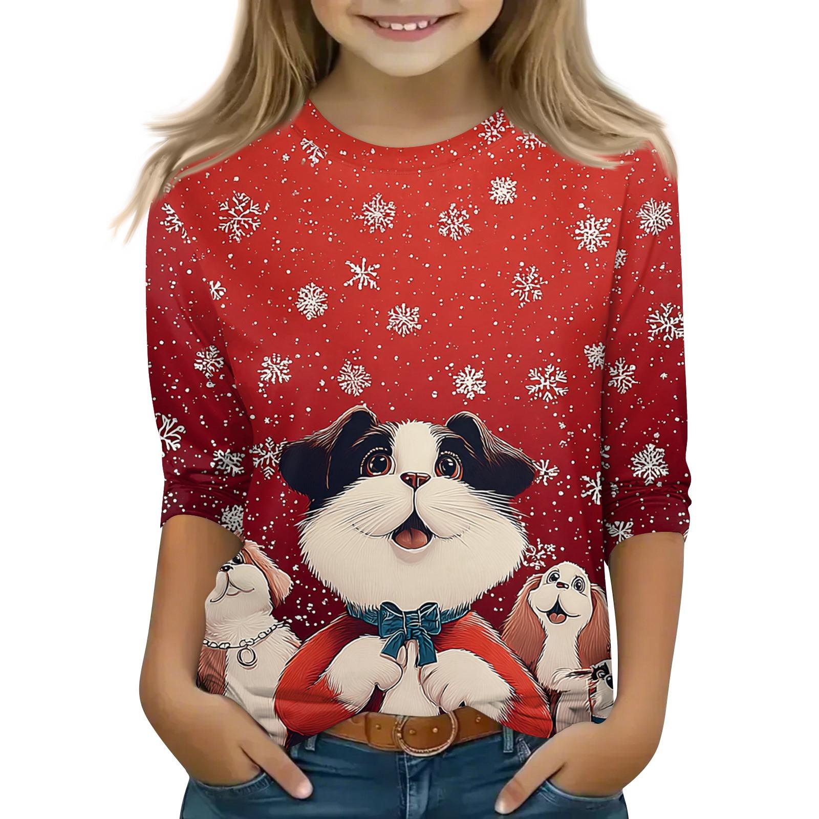 Christmas Children s 3/4 Sleeve Tops Casual Printed Daily T Shirt Round Neck Pullover Blouse 130 красный
Christmas Children s 3/4 Sleeve Tops Casual Printed Daily T Shirt Round Neck Pullover Blouse 130 красный