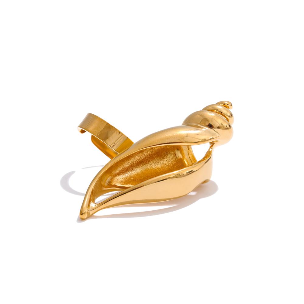 Yhpup Ocean Style Stainless Steel Metal Hollow Conch Open Adjustable Ring for Women 18K Gold PVD Plated Summer Daily Jewelry resizable
Yhpup Ocean Style Stainless Steel Metal Hollow Conch Open Adjustable Ring for Women 18K Gold PVD Plated Summer Daily Jewelry resizable