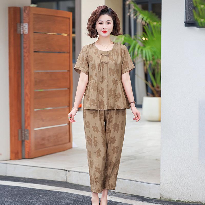Mother s Wear Cotton-Linen Set: Embroidered T-Shirt & Wide-Leg Pants for Middle-Aged & Elderly Fashion 5XL (145-160 kg)
Mother s Wear Cotton-Linen Set: Embroidered T-Shirt & Wide-Leg Pants for Middle-Aged & Elderly Fashion 5XL (145-160 kg)
