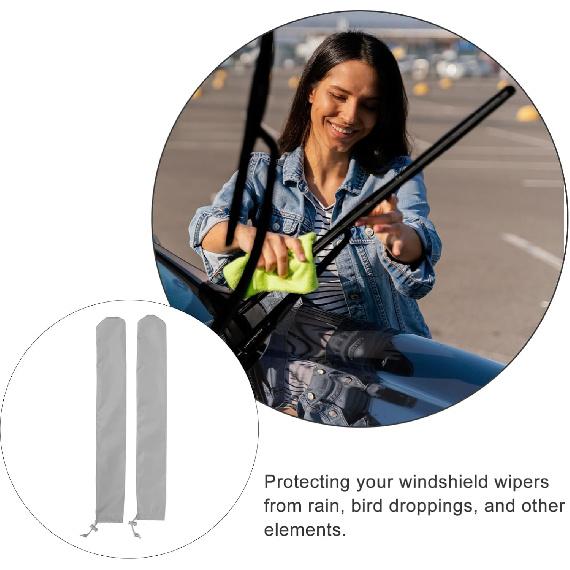 4Pcs Windshield Wiper Blade Cover, 25.5x3.9in Polyester RV Windshield Wiper Blade Protector, Gray Wiper Blade Protector, Waterproof Rainproof Bird
4Pcs Windshield Wiper Blade Cover, 25.5x3.9in Polyester RV Windshield Wiper Blade Protector, Gray Wiper Blade Protector, Waterproof Rainproof Bird