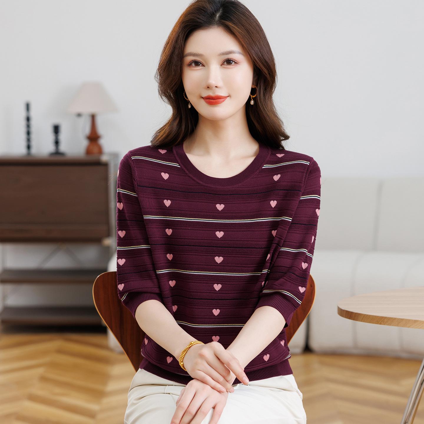 Seven-Sleeve Slimming Pullover for Middle-Aged and Elderly Mothers – Lightweight Knit Top for Spring and Summer XL (90-115 lbs)
Seven-Sleeve Slimming Pullover for Middle-Aged and Elderly Mothers – Lightweight Knit Top for Spring and Summer XL (90-115 lbs)