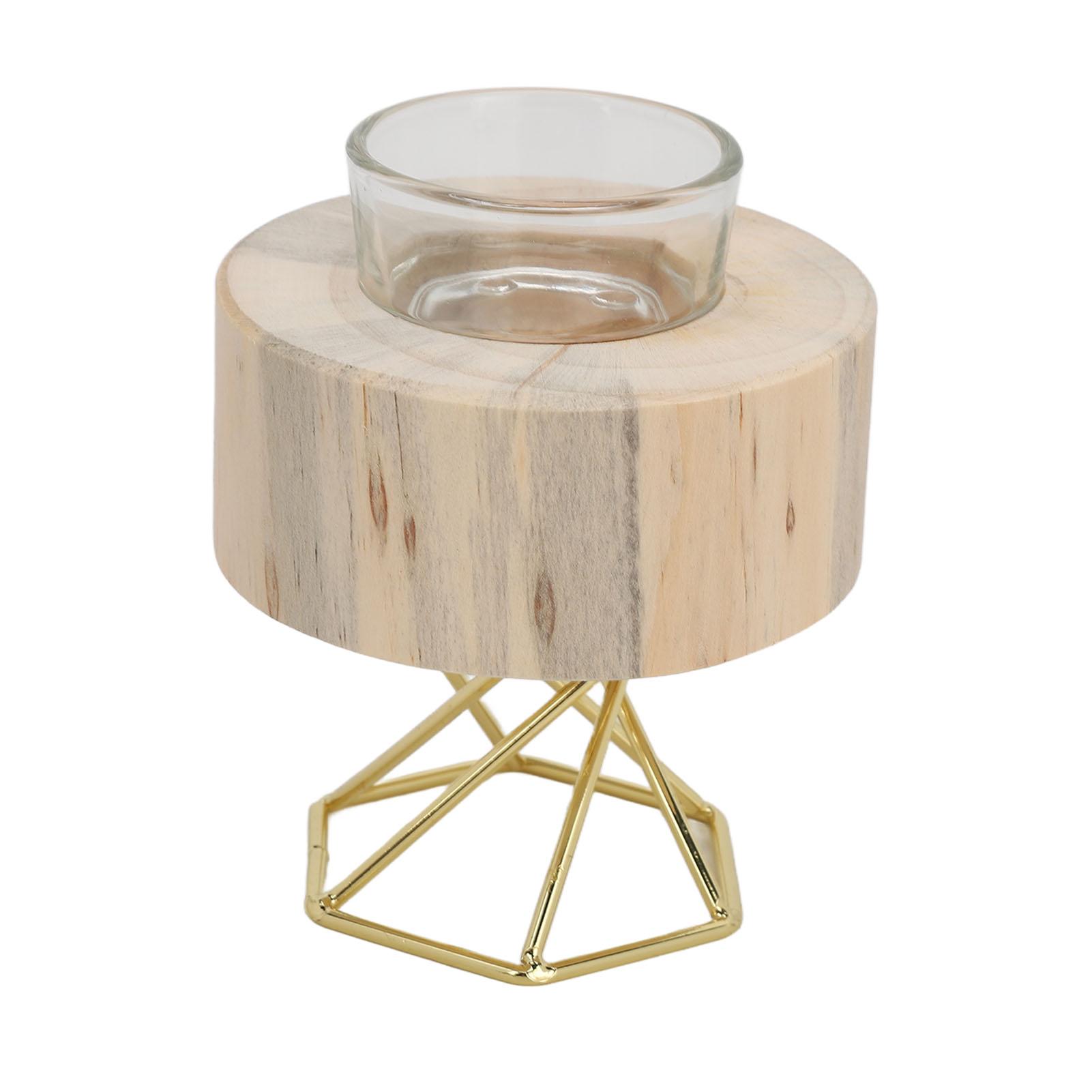 Candle Holder Wooden Candlestick Decorative Display Stand Kit with Metal Bracket and Cup
Candle Holder Wooden Candlestick Decorative Display Stand Kit with Metal Bracket and Cup