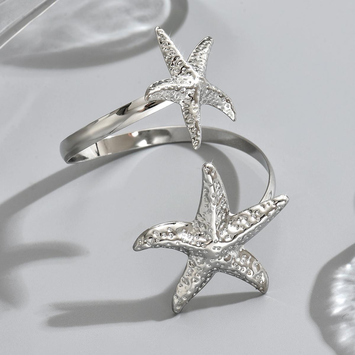 Chic starfish Shaped Cuff Bracelet Whimsical Ocean Style Gold/Silver Color Bracelet For Women Charming Beach Weddings Jewelry
Chic starfish Shaped Cuff Bracelet Whimsical Ocean Style Gold/Silver Color Bracelet For Women Charming Beach Weddings Jewelry