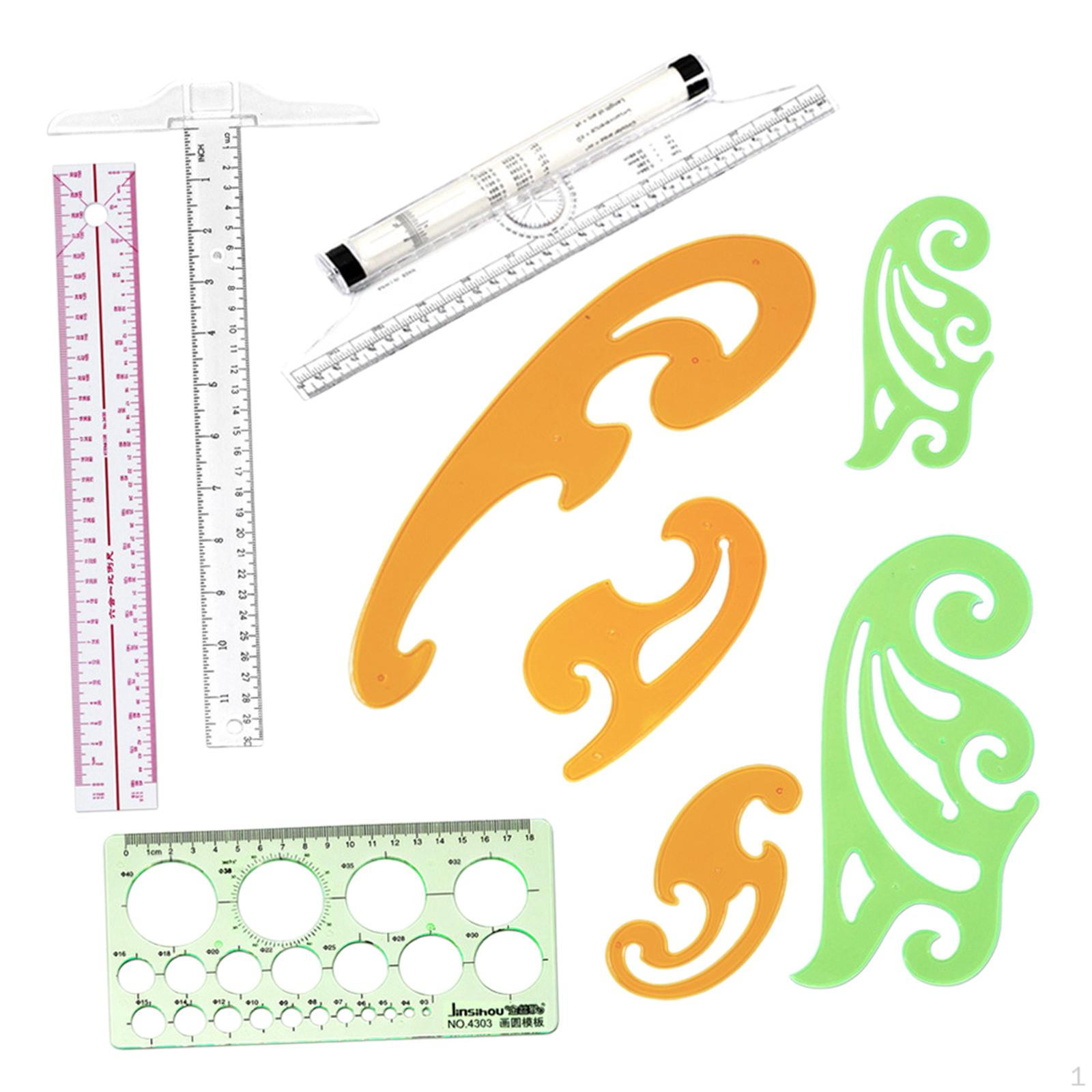 9Pcs Drawing Ruler Drafting Templates for Woodworking Architect DIY Crafts
9Pcs Drawing Ruler Drafting Templates for Woodworking Architect DIY Crafts
