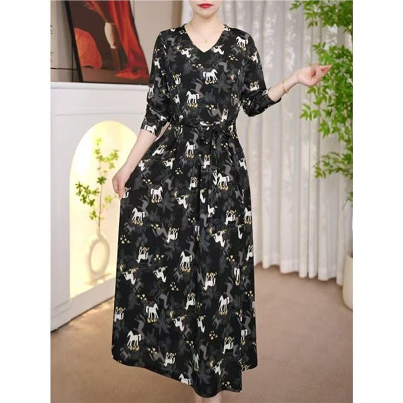 Elegant V-Neck Printed Long-Sleeve Dress for Spring 2026, Middle-Aged Women s Fashion. 2XL (fits 53-60 kg)
Elegant V-Neck Printed Long-Sleeve Dress for Spring 2026, Middle-Aged Women s Fashion. 2XL (fits 53-60 kg)