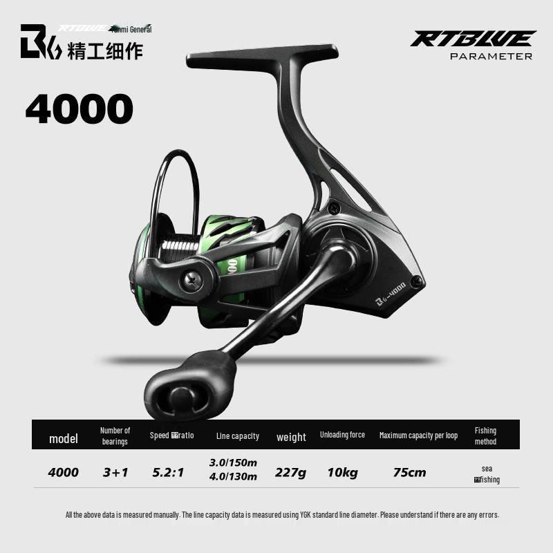 RTBLUE B6 High Drag Lure Spinning Reel for Freshwater & Saltwater Fishing
RTBLUE B6 High Drag Lure Spinning Reel for Freshwater & Saltwater Fishing