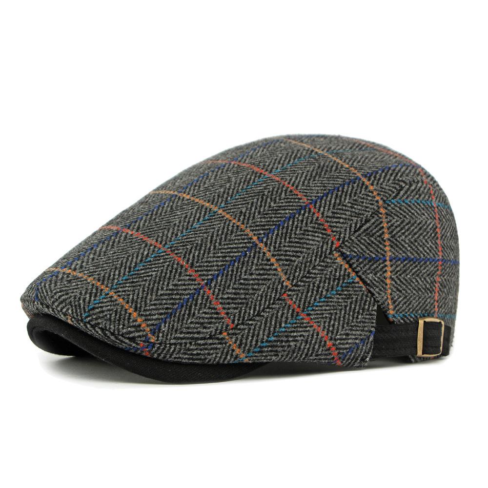 Vintage Wool Beret Men s Plaid Forward Cap Spring Autumn British Peaked Cap чорний
Vintage Wool Beret Men s Plaid Forward Cap Spring Autumn British Peaked Cap чорний