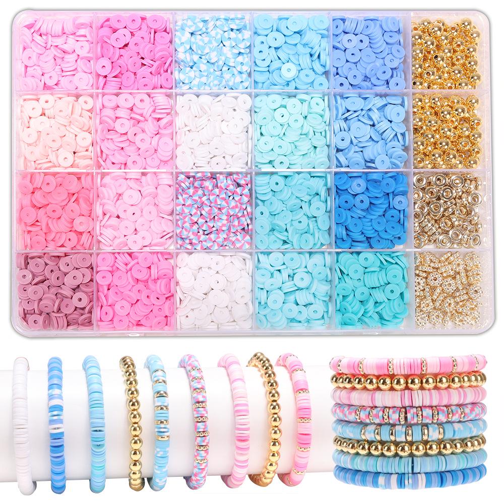 Colorful 6mm Polymer Clay Slices Jewelry Set - 24-Grid DIY Beaded Bracelet & Necklace Accessories ZZ99
Colorful 6mm Polymer Clay Slices Jewelry Set - 24-Grid DIY Beaded Bracelet & Necklace Accessories ZZ99