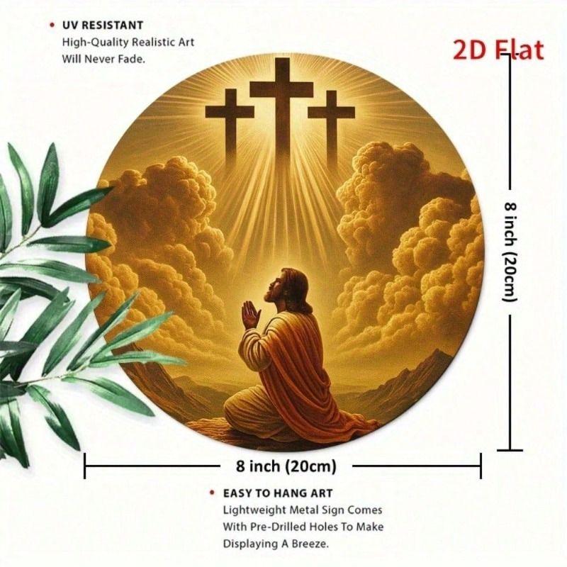 Metal Wall Art, Round Cross with Vintage Wood Effect, Sunlight 2D, Spiritual Decor for Living Room
Metal Wall Art, Round Cross with Vintage Wood Effect, Sunlight 2D, Spiritual Decor for Living Room