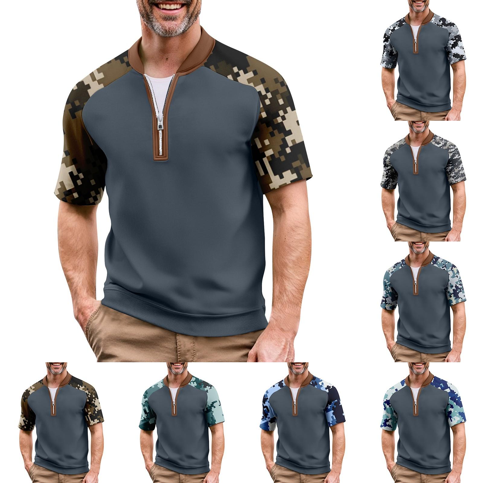 Men s Summer Camouflage Color Casual T-shirt Sports Breathable Zipper Collar Top XL срібний
Men s Summer Camouflage Color Casual T-shirt Sports Breathable Zipper Collar Top XL срібний
