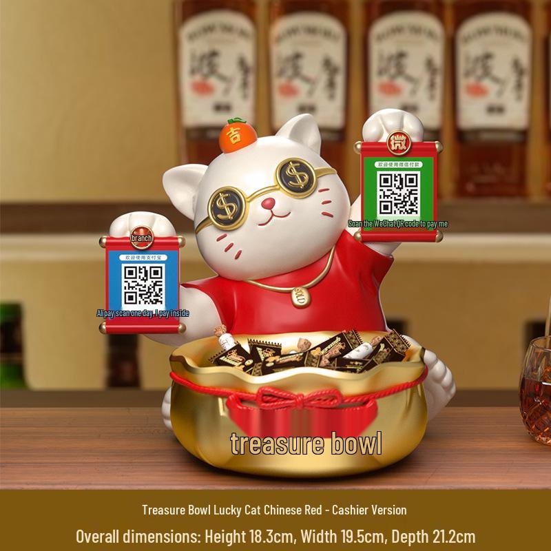 Lucky Cat Resin Ornament - Desktop Storage & QR Code Holder
Lucky Cat Resin Ornament - Desktop Storage & QR Code Holder