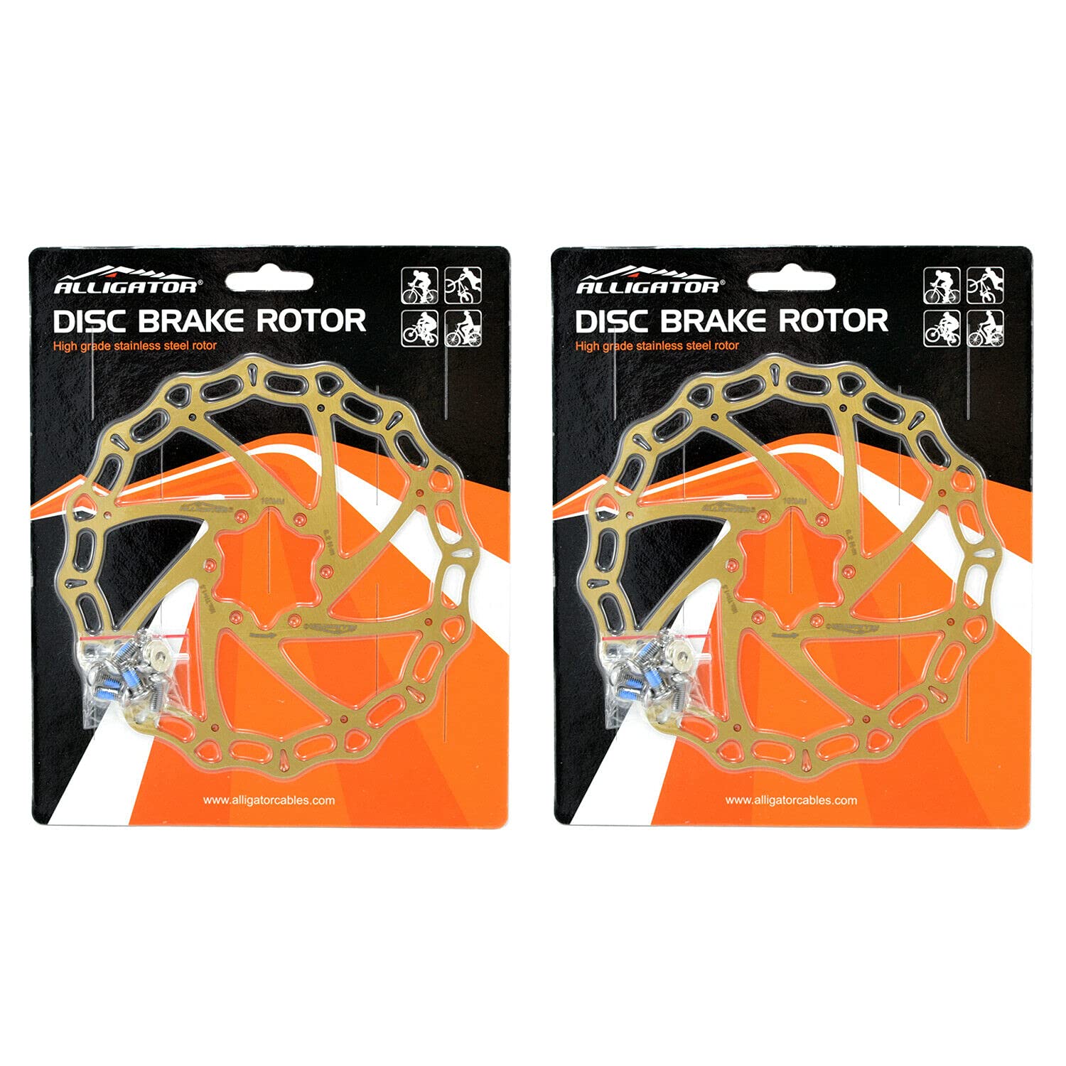 Alligator Brake Crown MTB Road Bike Disc Brake Rotor Ti AR2396 160mm, 2PCS, Gold,
Alligator Brake Crown MTB Road Bike Disc Brake Rotor Ti AR2396 160mm, 2PCS, Gold,