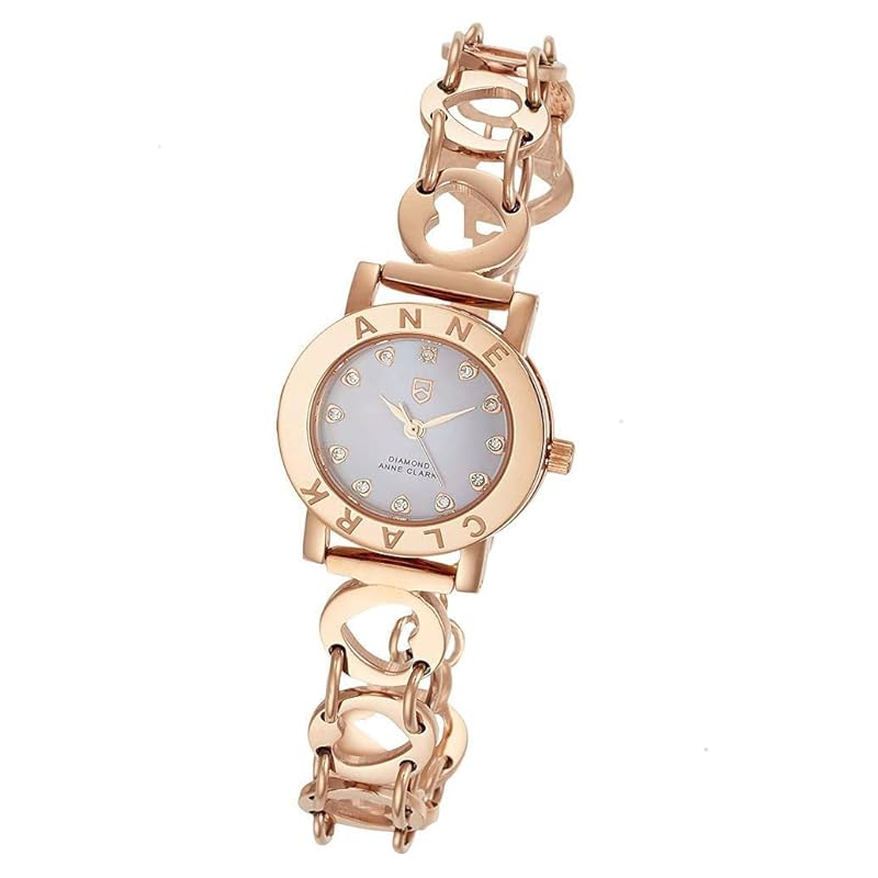 ANNE CLARK ladies watches heart breath natural pink shell dial diamond pink gold color
ANNE CLARK ladies watches heart breath natural pink shell dial diamond pink gold color