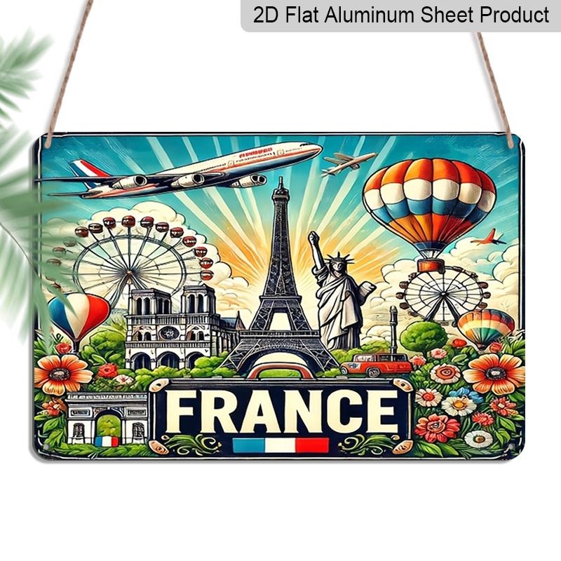 2D Flat, 1pc 8 x12 Vintage Metal Sign - Rustic Aluminium Metal Wall Art with Hot Air Balloons & Floral Design - Durable Indoor/Outdoor Decor for 20*30cm
2D Flat, 1pc 8 x12 Vintage Metal Sign - Rustic Aluminium Metal Wall Art with Hot Air Balloons & Floral Design - Durable Indoor/Outdoor Decor for 20*30cm