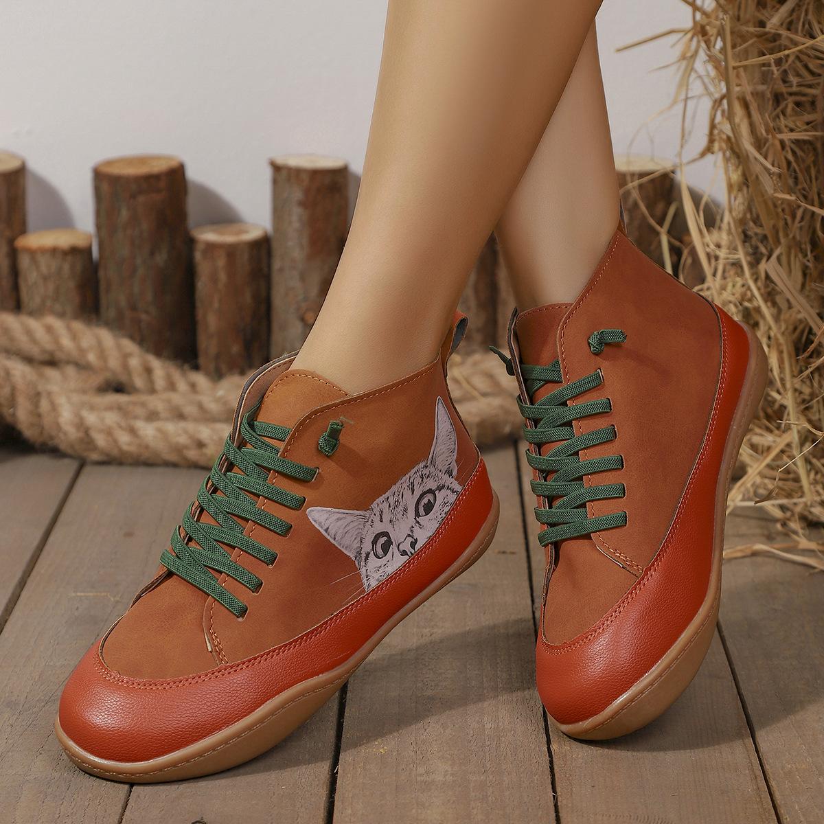 Plus Size 35-43 Pu Women s Cat Pattern Lace Up Flats Round Toe Cute Casual Shoes Comfort Walking Sneakers Daily Fashion Shoes 43
Plus Size 35-43 Pu Women s Cat Pattern Lace Up Flats Round Toe Cute Casual Shoes Comfort Walking Sneakers Daily Fashion Shoes 43