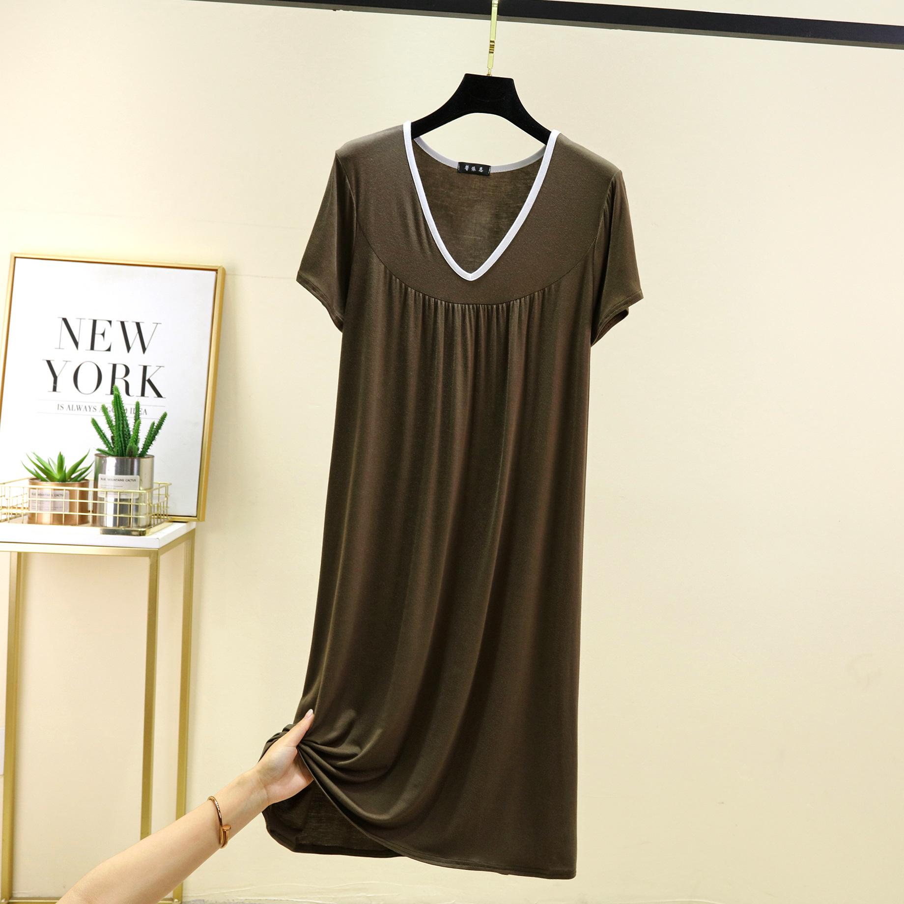 Плюс размер M до 6XL Модал V-образный вырез ночная рубашка летняя женская свободная домашняя одежда платье однотонный повседневный длинный ночная рубашка комфорт домашняя одежда 6XL
Плюс размер M до 6XL Модал V-образный вырез ночная рубашка летняя женская свободная домашняя одежда платье однотонный повседневный длинный ночная рубашка комфорт домашняя одежда 6XL